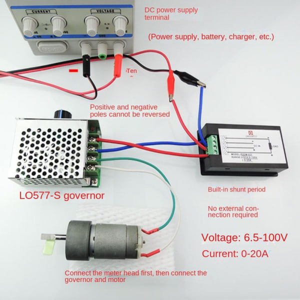 Dc Digital Multimeter Spænding Ampere Power Energimåler LCD