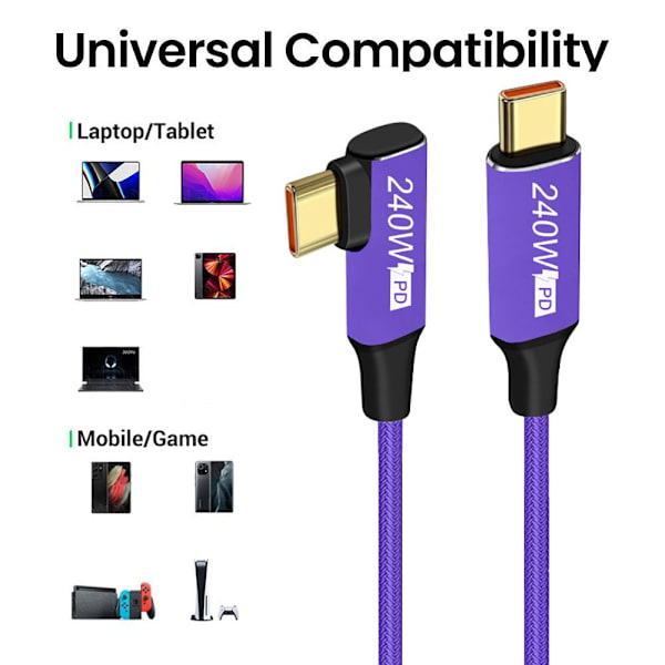 USB-C pikalatauskaapeli Type-C Datajohto 0,5M 0.5m