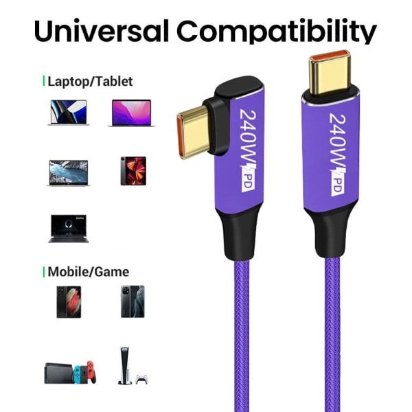 USB-C pikalatauskaapeli Type-C Datajohto 1M 1m