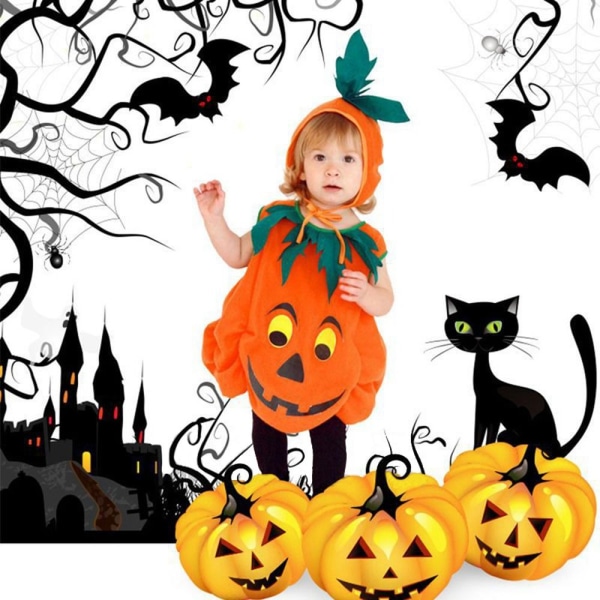Baby Halloween Kostume Halloween Græskar Jumpsuits 150CM 150cm bb52 | 150cm  | Fyndiq