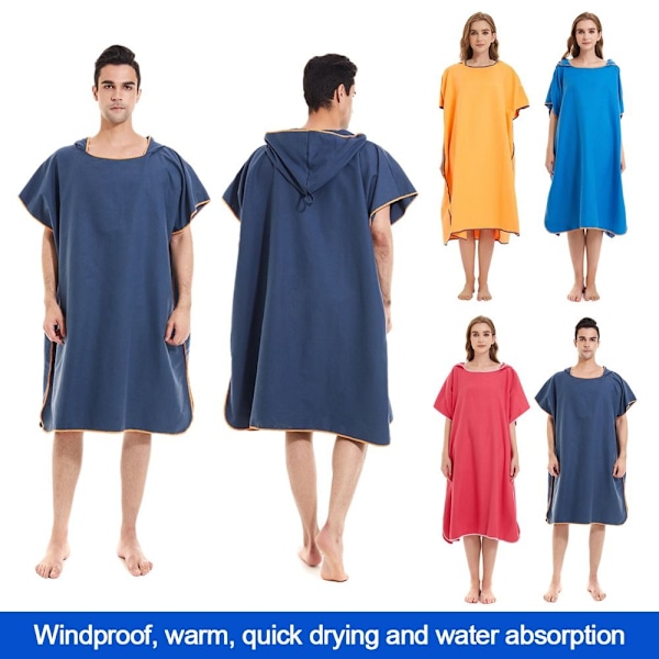 Unisex hættehåndklæde Poncho NAVY Navy