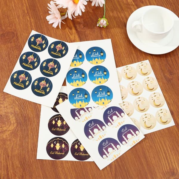 Eid Mubarak Sticker Gaveæsker Forseglings Etiket 4