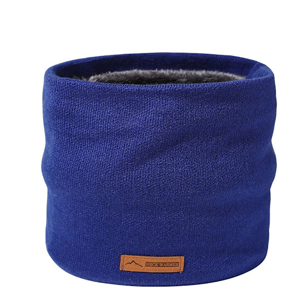 Snood Neck Strikket Halstørklæde BLÅ blue