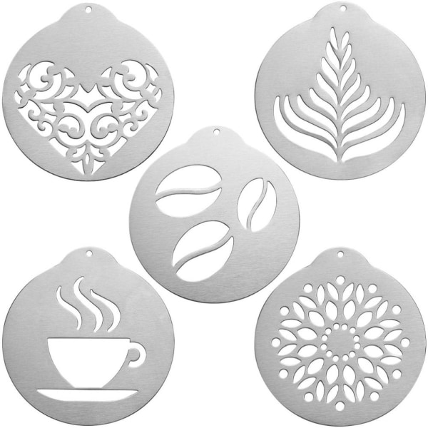 Kaffedekorering Sjablonger Latte Art Maler Kakedekorering