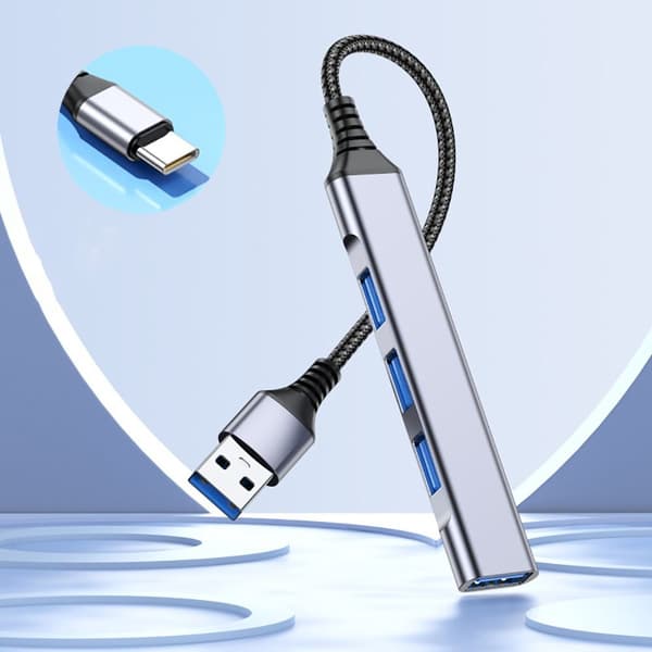 USB-C HUB Type-C -laajennustelakka USB-A USB-A USB-A