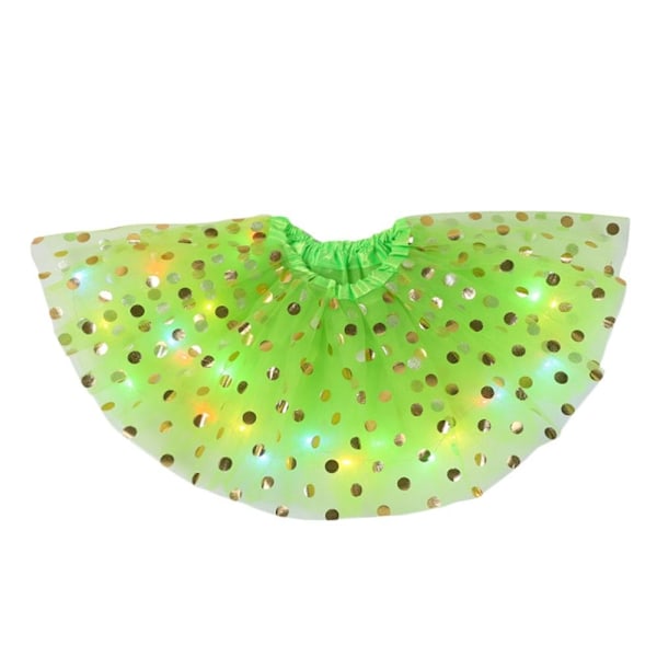 LED Tutu Kjol Dance Pettiskirt LJUSGRÖN Light green