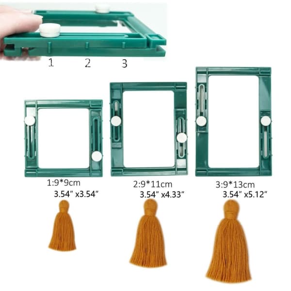 Tassel Maker Square Plastic Justerbart duskverktøy