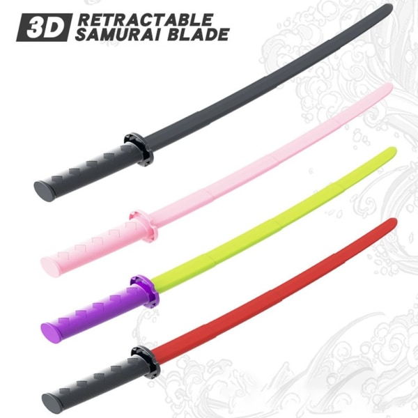 3D Gravity Katana Toys 3D Printing Fidget Samurai Toy Blue-luminous