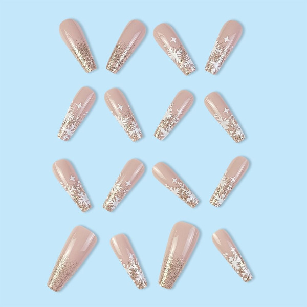 Christmas French Fake Nails Ballerina False Nail 2 2 2
