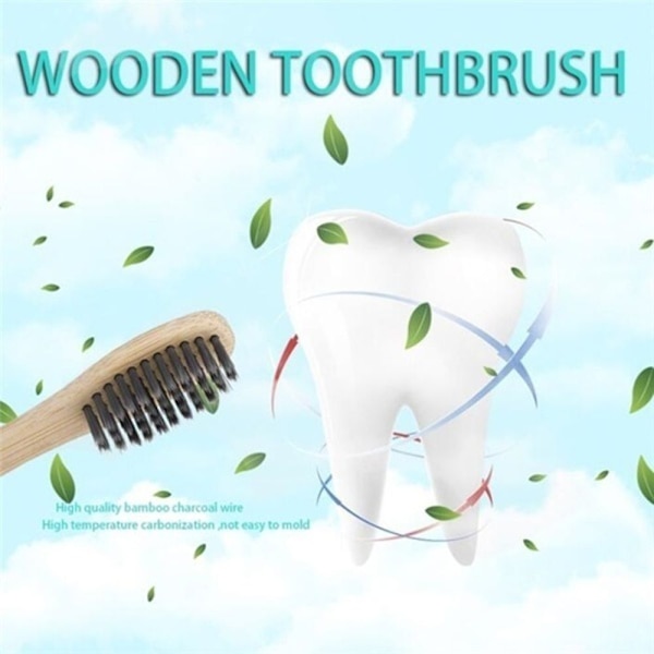 Bambu tandborste tandborste VIT (5 st) White(5 PCS)