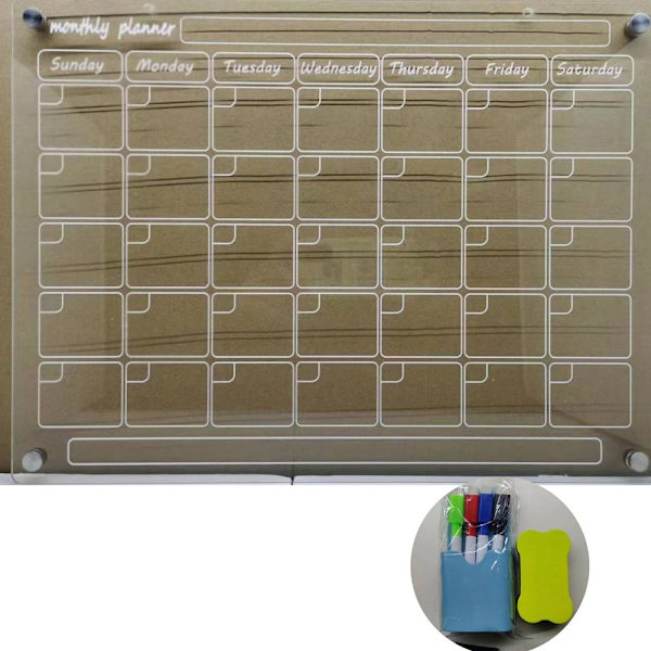 Akrylkalender Magnetisk akrylskiva 4 4 4
