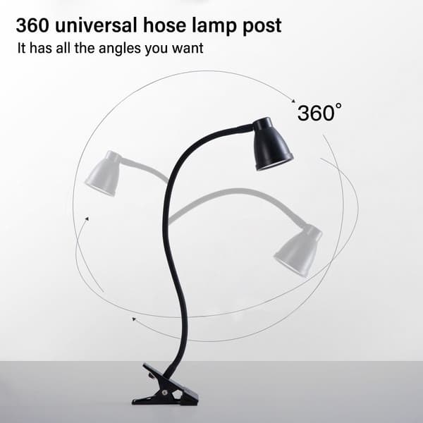 LED USB Clip skrivebordslampe HVIT white