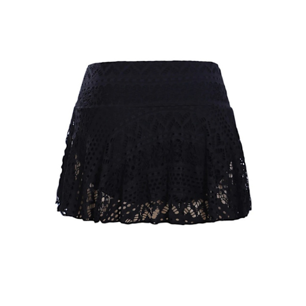 Svømmebikiniunderdel Blondeshortsnederdel SORT L Black L