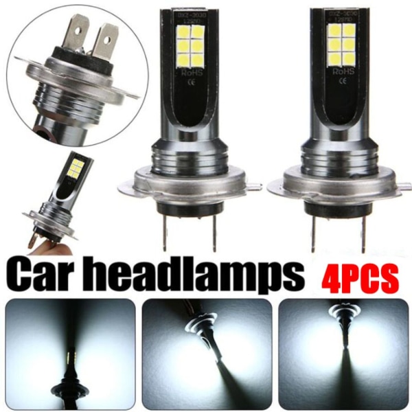 4 kpl LED-ajovalo Vaihda Xenon Hi/Low Kit SININEN Blue