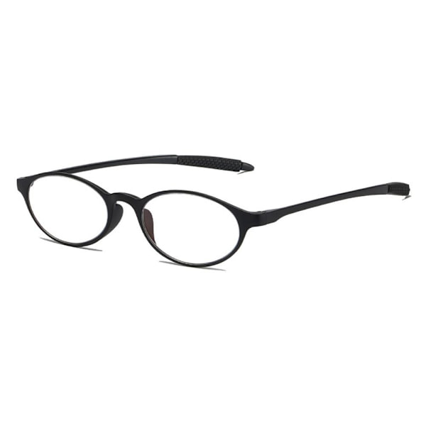 Anti-blåt lys læsebriller Runde briller SORT STYRKE Black Strength 100