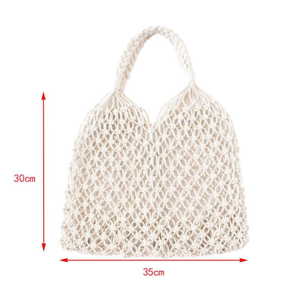 Beach Bag Hollow Out Bag HVIT White