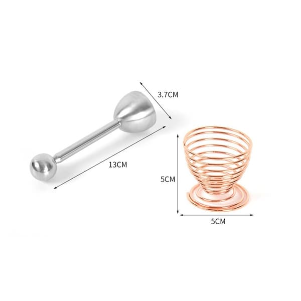 Eggeskallåpner Kokte egg Holder SØLVEGGSHOLDER-2 STK Silver Eggs Holder-2PCS-Eggs Holder-2PCS