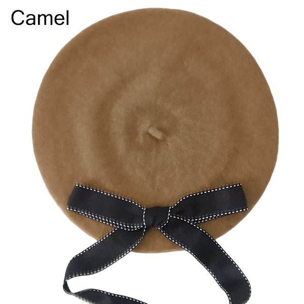 Sløjfe Baret Caps Maler Hat CAMEL camel