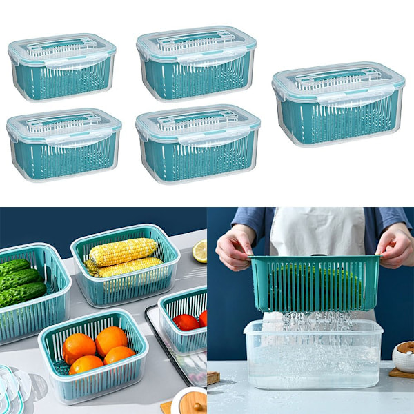 Hedelmien säilytysastia Vihannesten säilytysastiat 1300ml 1300ml 1300ml
