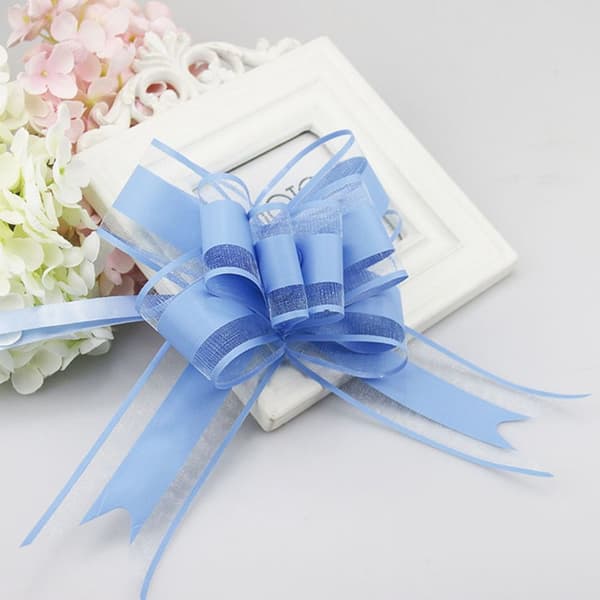 Ribbon Bröllop Pull Bildörr Handtag Blomma SKY BLUE sky blue