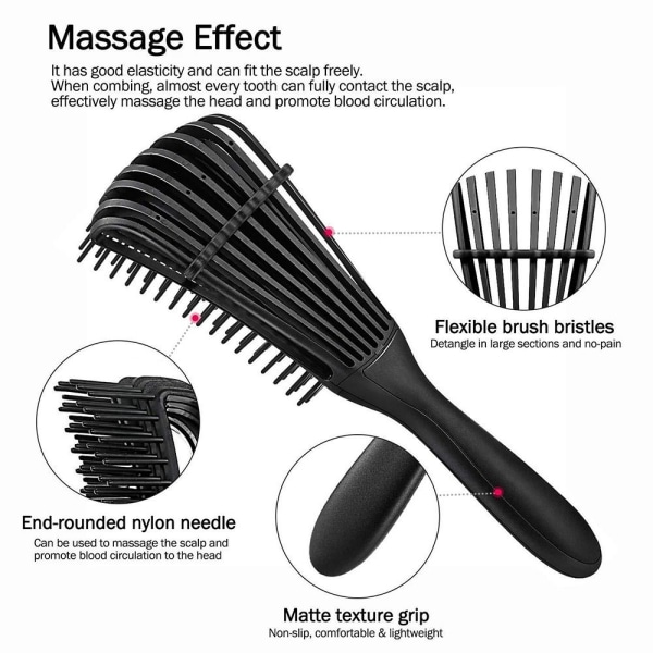Detangling Brush Hårmassager för hårbotten LILA purple