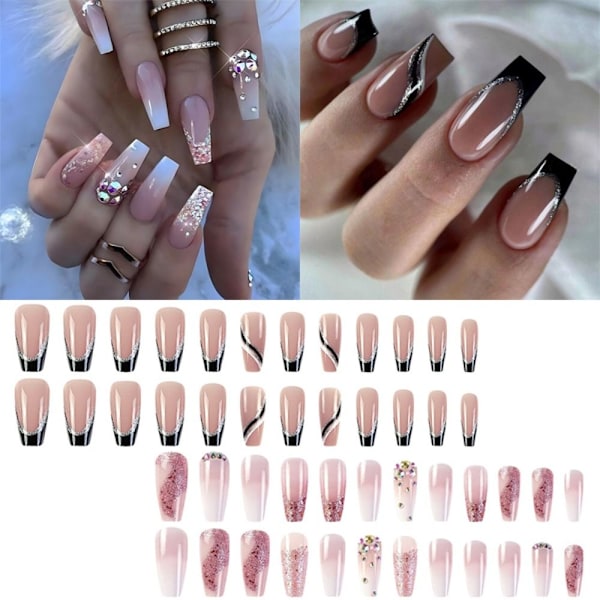 French Fake Nails Ballerina False Nail 1 1 1