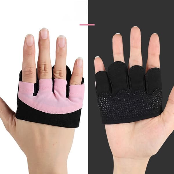 Rukkaset Half Finger Gloves MUSTA M Black M