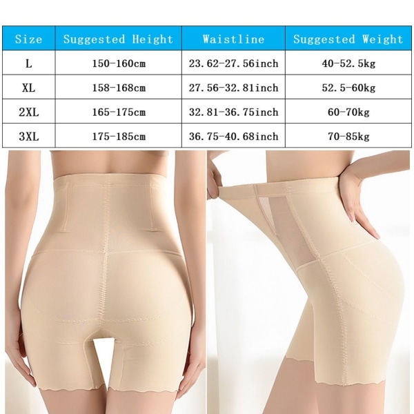 Säkerhetsshorts Trosor Slimmande Underkläder SVART L black L