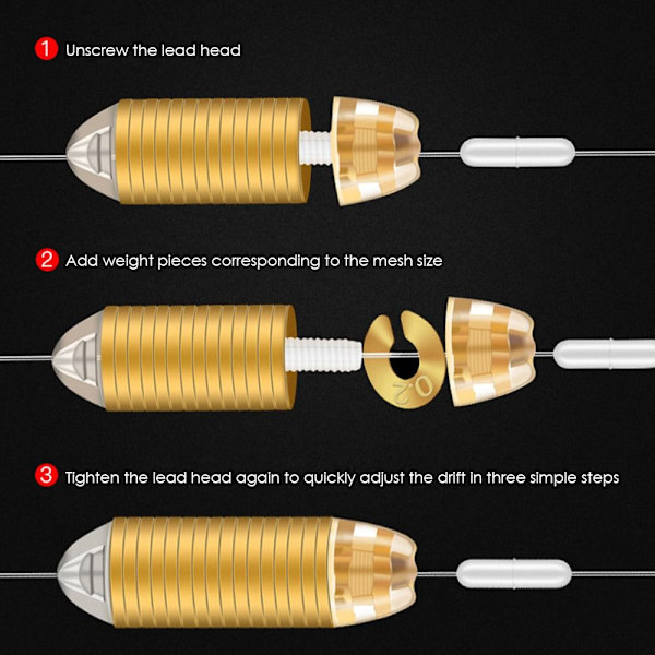 3kpl Lead Sinker Fishing Lead Fall 3.5G 3.5G 3.5g