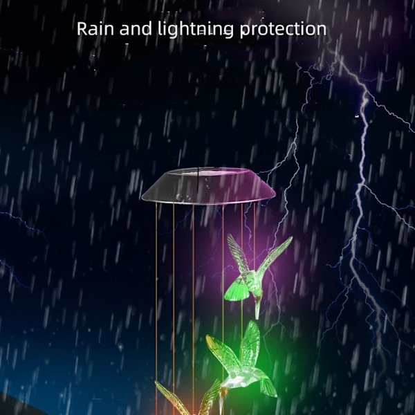 LED Wind Chime Solar Light 3 3 3