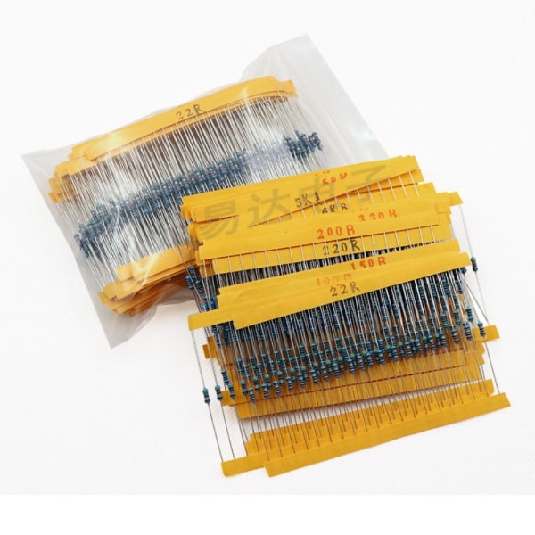 600 st/ set Metallmotstånd Resistor Sortiment Passiv 600pcs/set