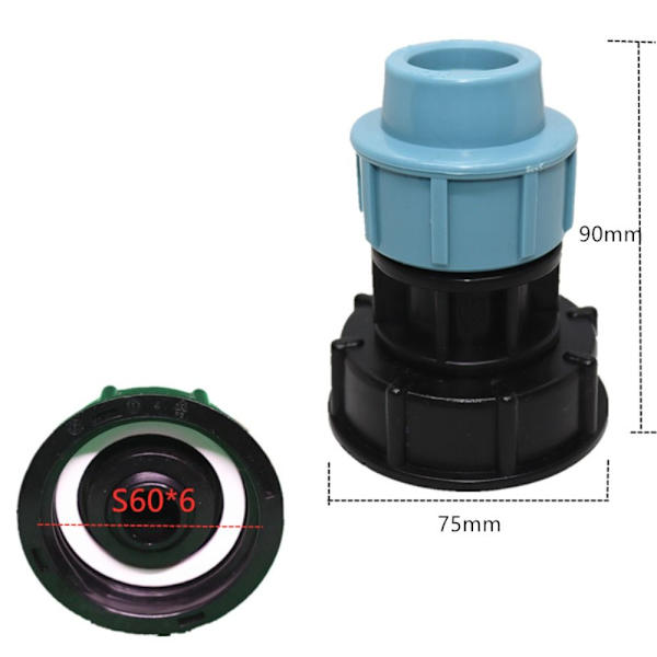 Tankadapterkobling 25MMRETT RØR RETT RØR 25mmStraight Pipe