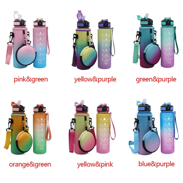 Oppbevaringspose for vannflaskehylse GRØNN&LILLA green&purple