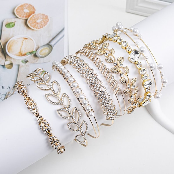 Rhinestone Hårbøyle Brudehårtilbehør SILVER5 SILVER5 silver5