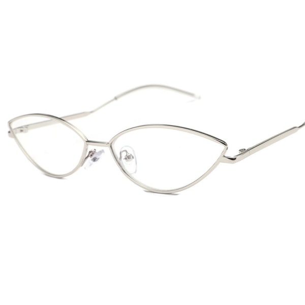 Cat Eye Metal aurinkolasit Designer aurinkolasit SILVER-PLAIN Silver-Plain Glasses