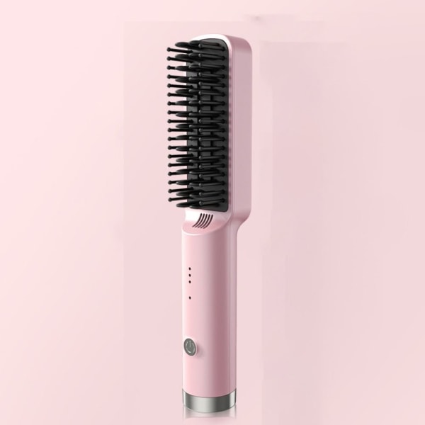 Udglatning Curling Brush Hår Hot Comb PINK US US pink US-US