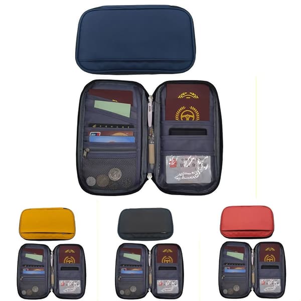 Familiepasholder Dokumenttaske SORT BLACK