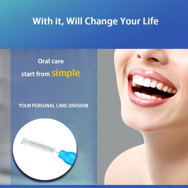 L-muotoinen hammasväliharja hammastikku SININEN 0,7 mm 0,7 mm blue 0.7mm-0.7mm