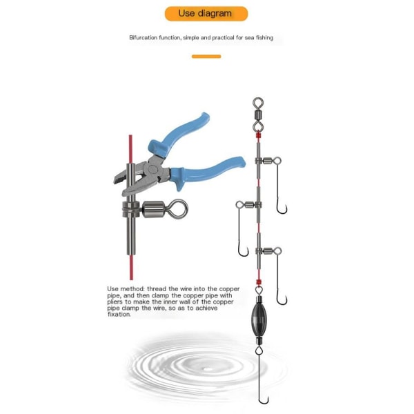 10 st/ set Tube Fishing Swivels ärmar Rullande Swivel 10-0,6MM 10-0.6mm