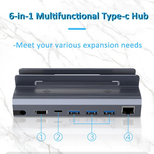 USB C HUB dockingstation til Steam Deck