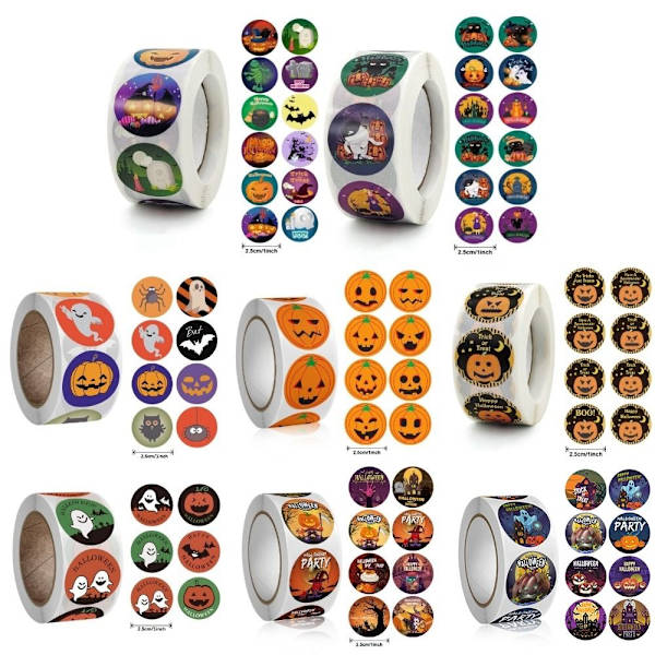 Halloween-klistremerker Gresskaretiketter-klistremerke STYLE 6 STYLE 6 Style 6