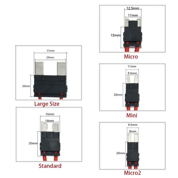 2stk Bilsikringsholder Sikringsforlengelsesledning 2STK MINI 2STK MINI 2pcs Mini