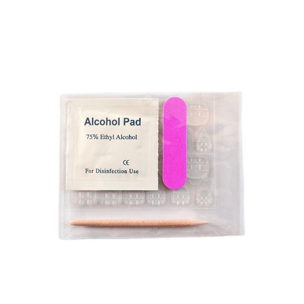 24 kpl Short Square Head tekokynnet Kiiltävät käytettävät tekokynnet DP05-zh290-30