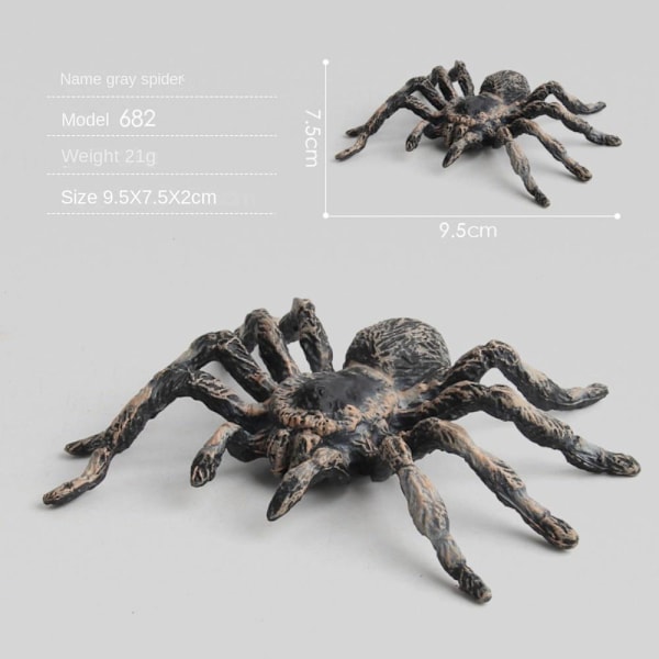 2/4 stk stor kunstig edderkopp Halloween skumle rekvisitter SETT MED 4 Set of 4