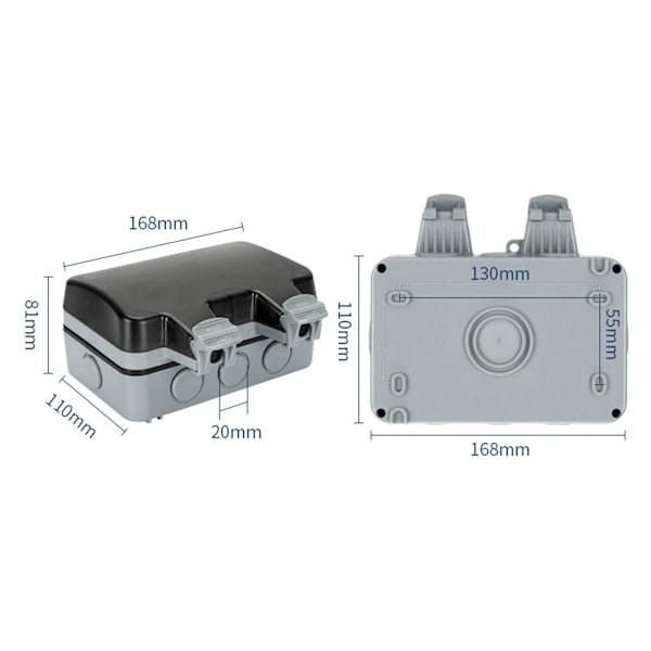Socket Box Switched Socket Vanntett