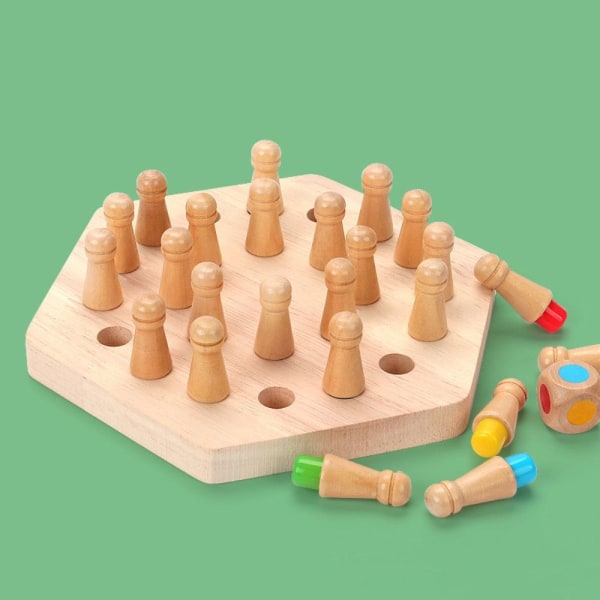 Color Memory Chess Sticks Brädspel 24 capsules