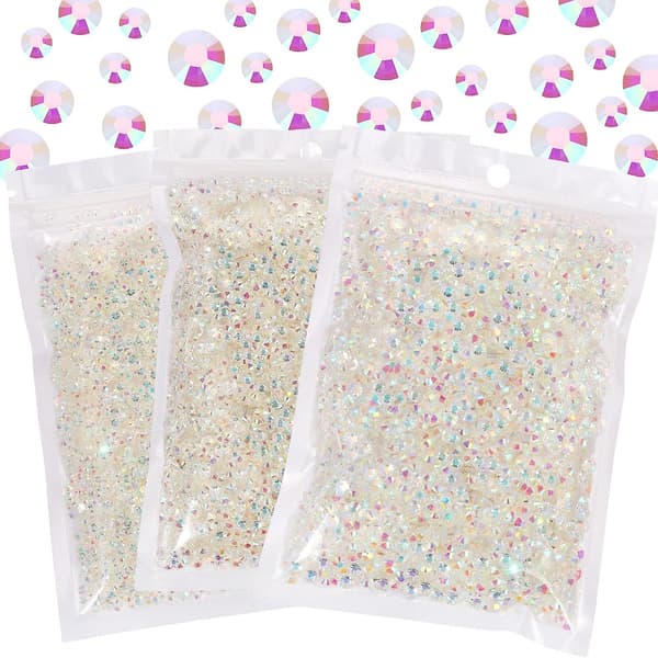 Flatback rhinestones farverige transparente