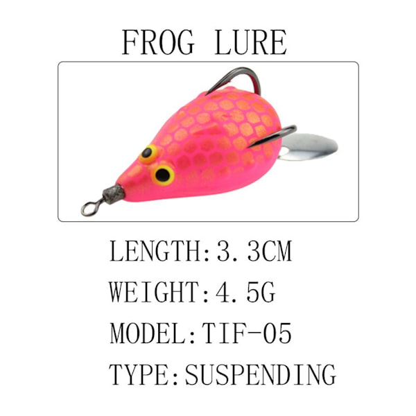 Gummifrø med metalske Soft Fishing Lures Bas Bait