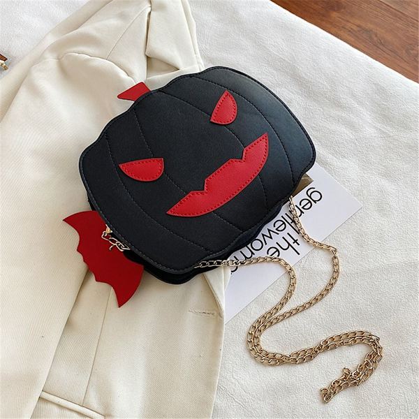 Halloween Pumpkin Bag Crossbody Bag SVART Black