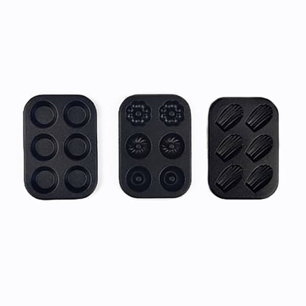 3 stk. Dukkehus Bageplade Miniature Køkkenlegetøj SORT SORT black
